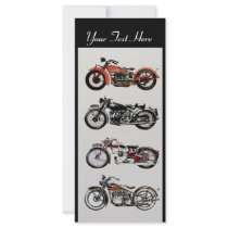 RETRO MOTORCYCLES  PARTY Red Black White Grey