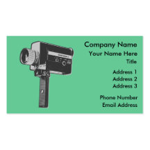 Retro Movie Camera Business Card