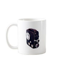 Retro movie camera mugs