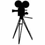 Retro Movie Camera Silhouette Acrylic Cut Out
