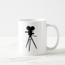 Retro Movie Camera Silhouette Mug