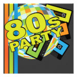 Retro music background custom invites
