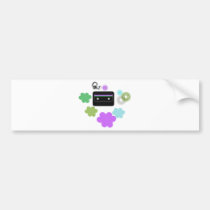 Retro Music Design! bumper stickers