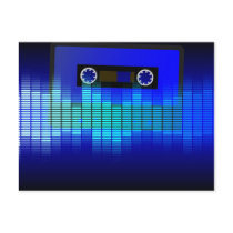 Retro Music Postcard