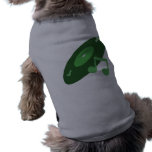 Retro Music Record & Note Green pet clothing
