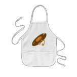 Retro Music Record & Note Orange aprons