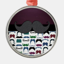 Retro Mustache Moustache Christmas Ornaments