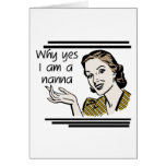 Retro Nanna T-shirts and Gifts Greeting Card