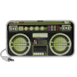 retro neon yellow boom box ghetto blaster boombox speakers