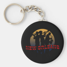 Retro New Orleans Jazz Keychain