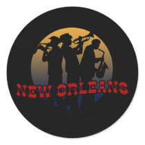 Retro New Orleans Jazz Stickers