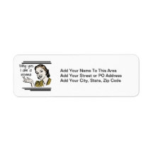 Retro Nonna Tshirts and Gifts Custom Return Address Label