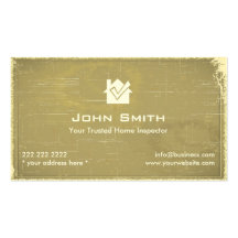 Retro Old Paper Home Inspection Business Card