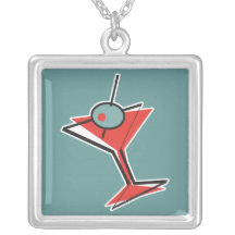 retro olive martini pendants