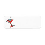 retro olive martini return address label