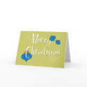 Retro Olive Ornament Christmas cards