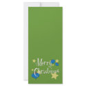Retro Olive Ornament Christmas rack cards