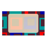 Retro open squares blue and red on purple business cards