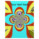 Retro orange blue turntable design letterhead