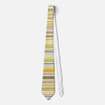 Retro Orange Brown Green Stripes Custom Tie