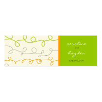 Retro Orange Green Scribble Fun Thank You Gift Tag