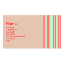 retro orange green stripes business card template