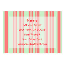 retro orange green stripes business cards
