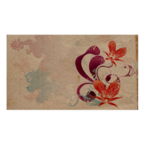 Retro orchids Profile Card Business Card
