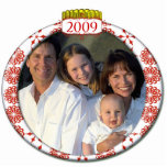 Rétro ornement 2009 de Noël de photo de famille Photo Sculpture