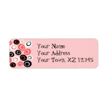 Retro Ovals Return Address Label