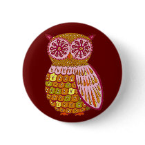 Retro Owl Button