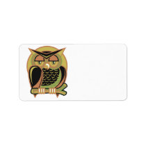 retro owl design personalized address labels