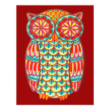 Retro Owl Invitations