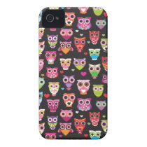 Retro owl pattern illustration iphone 4 case