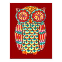 Retro Owl Postcards postcards