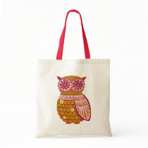 Retro Owl Tote Bag bags