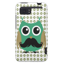 Retro Owl with Mustache Moustache Stache HTC Vivid Covers