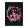 RETRO PAINT SPLATTER PEACE SIGN POST CARDS