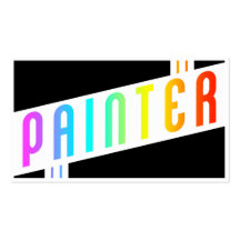 retro painter business card templates