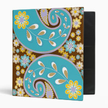 Retro Paisley Binder