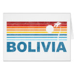 Retro Palm Tree Bolivia Greeting Card
