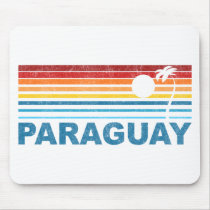 Retro Palm Tree Paraguay Mousepad
