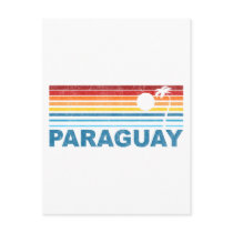 Retro Palm Tree Paraguay Postcards