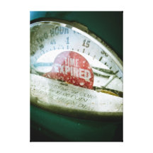 Retro Parking Metre 02 Stretched Canvas Print
