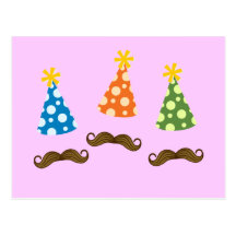 Rétro partie de moustache cartes postales