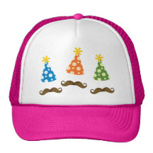 Rétro partie de moustache casquettes de camionneur