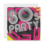 Retro Party Background invitations