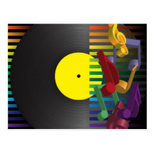 Retro Party Background Post Cards