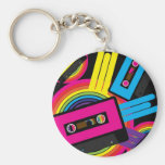 Retro Party Design Keychains