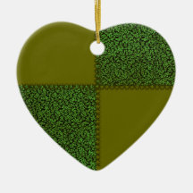 Retro Patchwork Sage Green Ornament